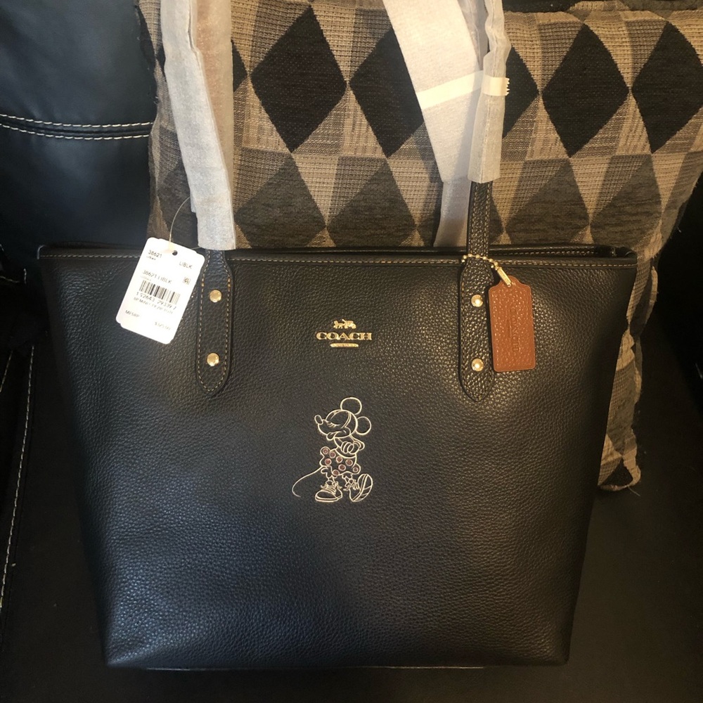 NWT COACH Minnie Mouse Tote Bag